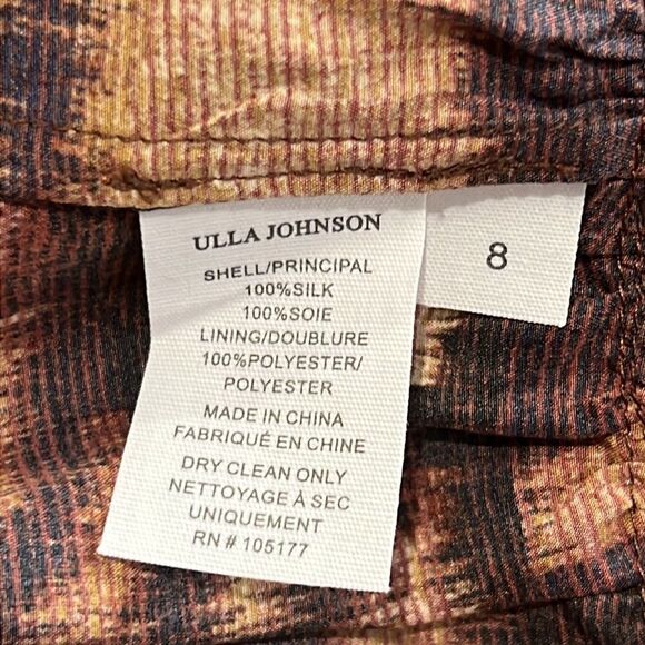 NWT ULLA JOHNSON Tiered Silk Midi Skirt - Multicolour. Size 8 - Picture 14 of 15